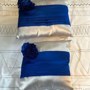 Sweet 15 or sweet 16 ceremony pillow for shoes and crown